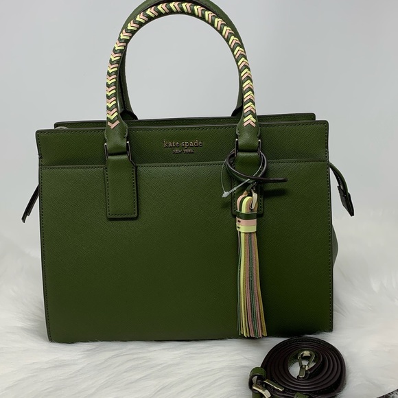 Kate spade medium satchel Cameron woven crossbody - Picture 2 of 8